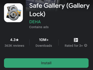 Safe gallary gallary lock android app