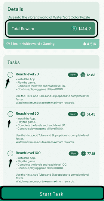 play games to earn incash reward