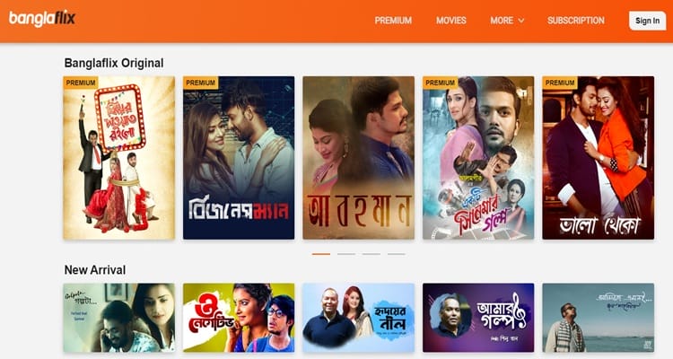 Banglaflix website for free bangla web series and movies