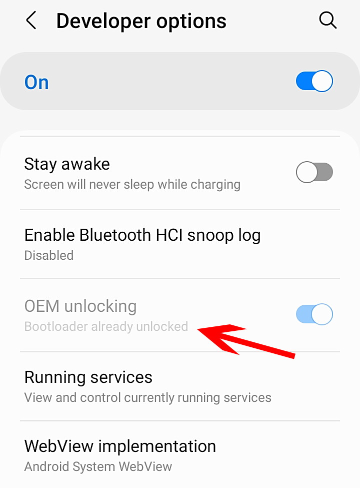 bootloader already unlocked samsung s20