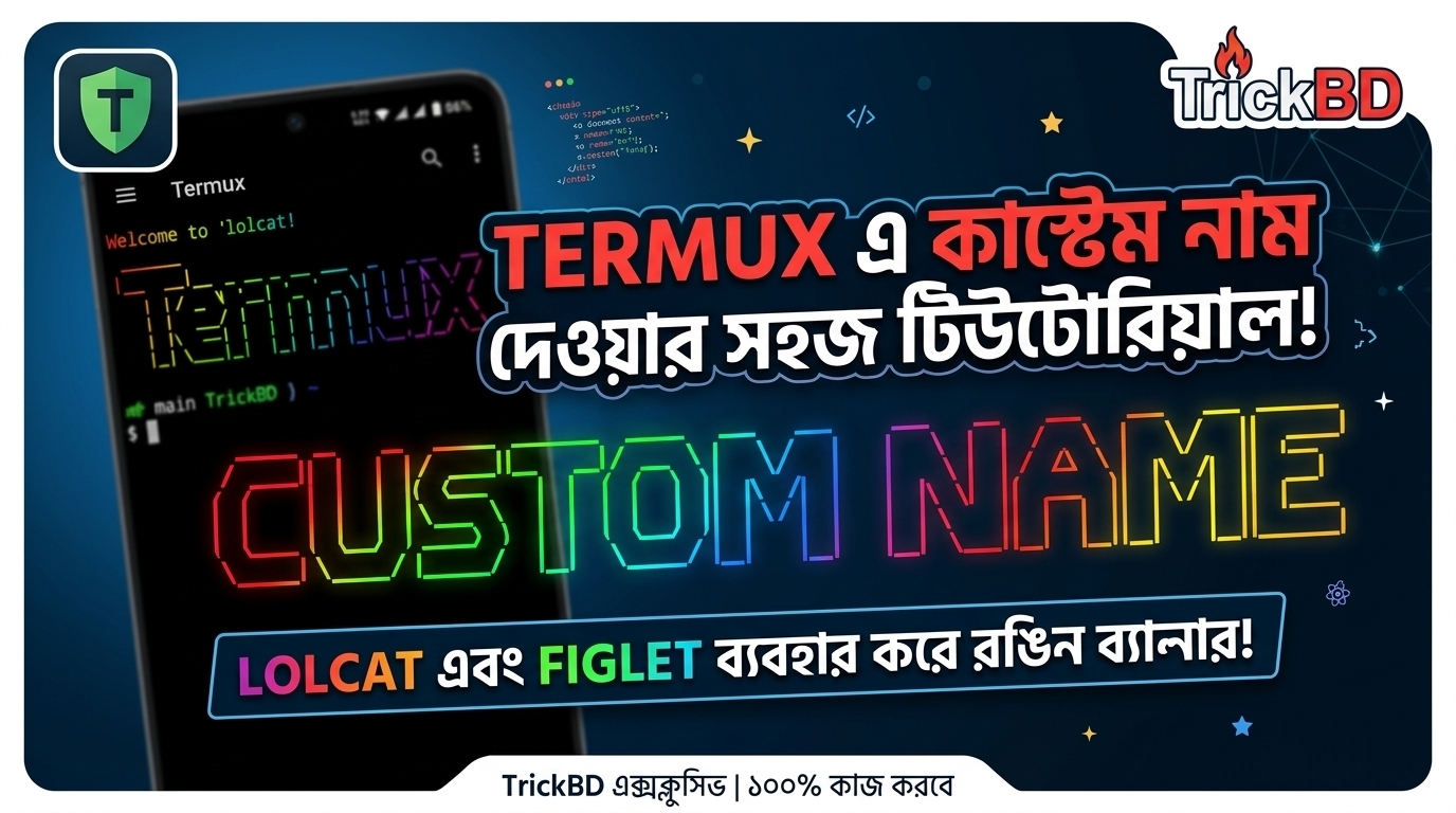 Termux এর টার্মিনাল এ কাস্টম নাম দেওয়ার সিম্পল ট্রিকস