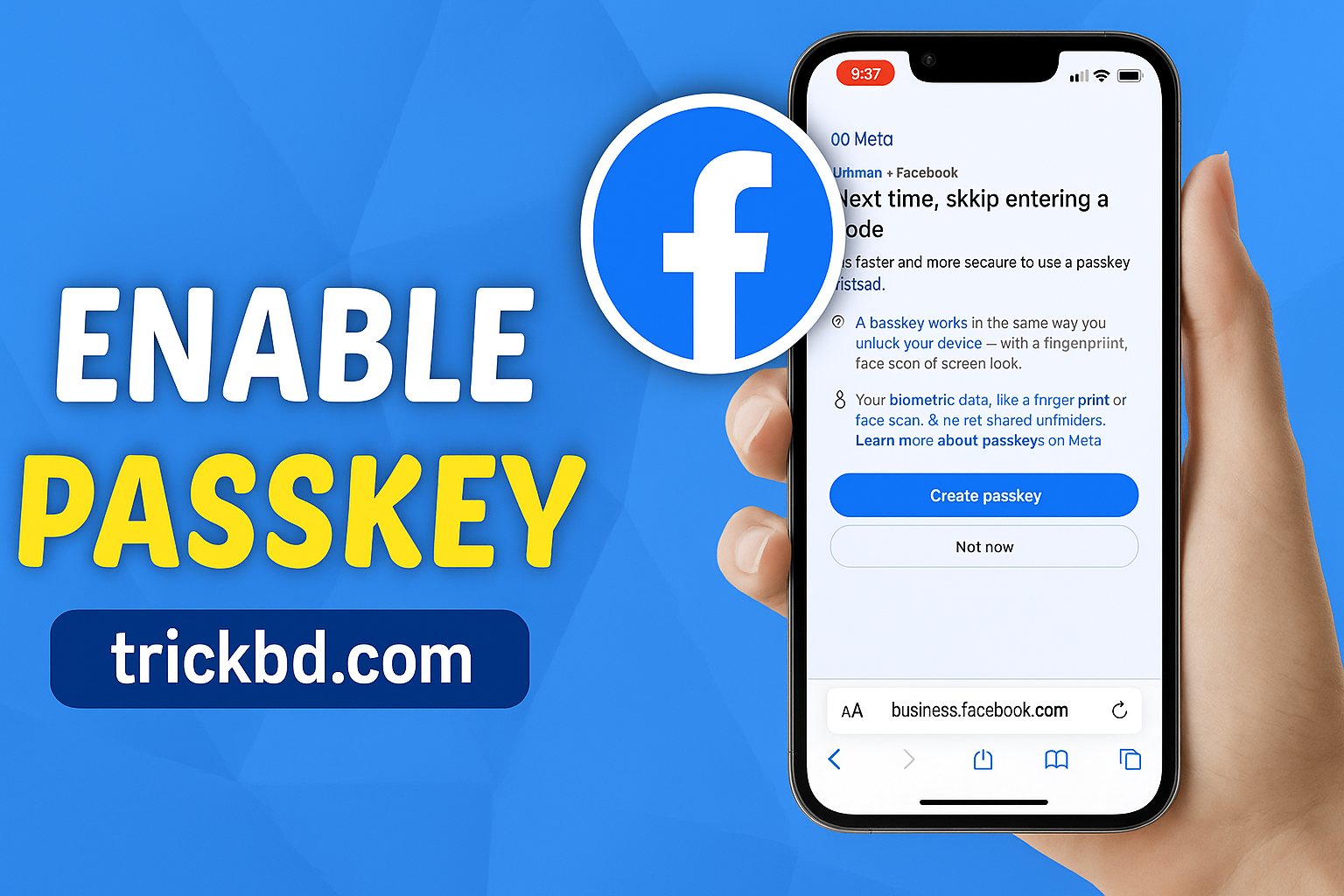 Facebook এ পাসওয়ার্ড ছাড়াই এখন Fingerprint দিয়ে লগইন করুন! Passkey সেটআপ!