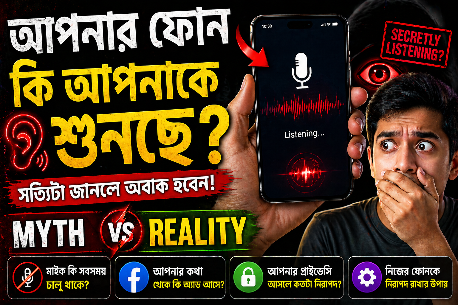আপনার ফোন কি আপনাকে শুনছে? Myth vs Reality