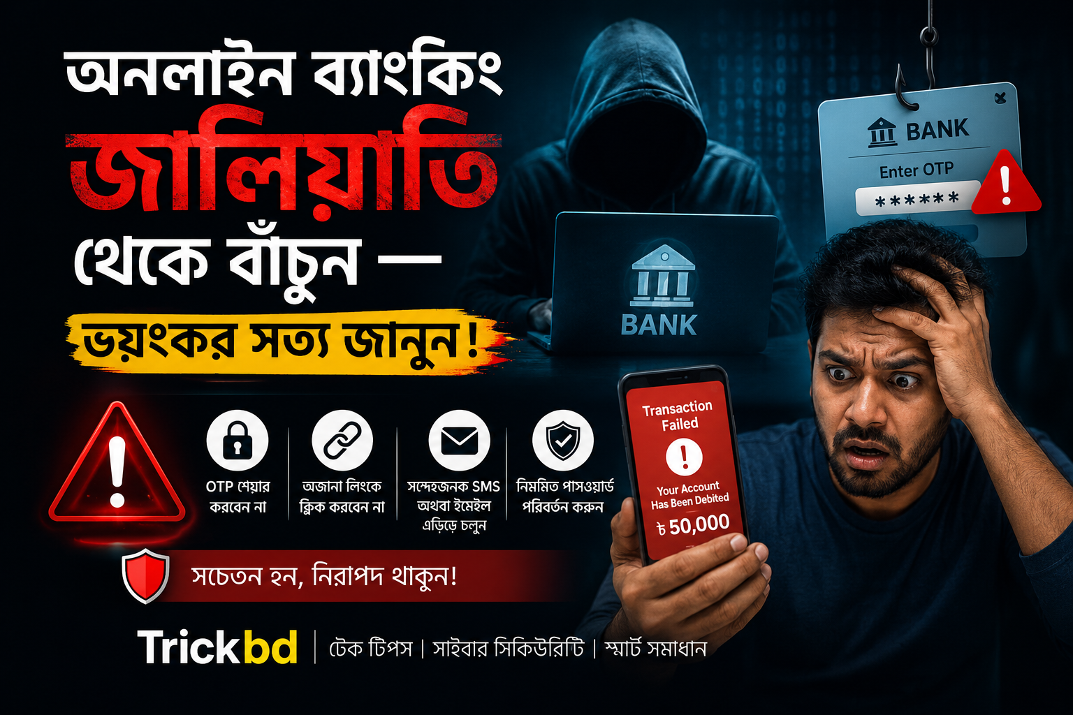 অনলাইন ব্যাংকিং জালিয়াতি থেকে বাঁচুন — ভয়ংকর সত্য জানুন!
