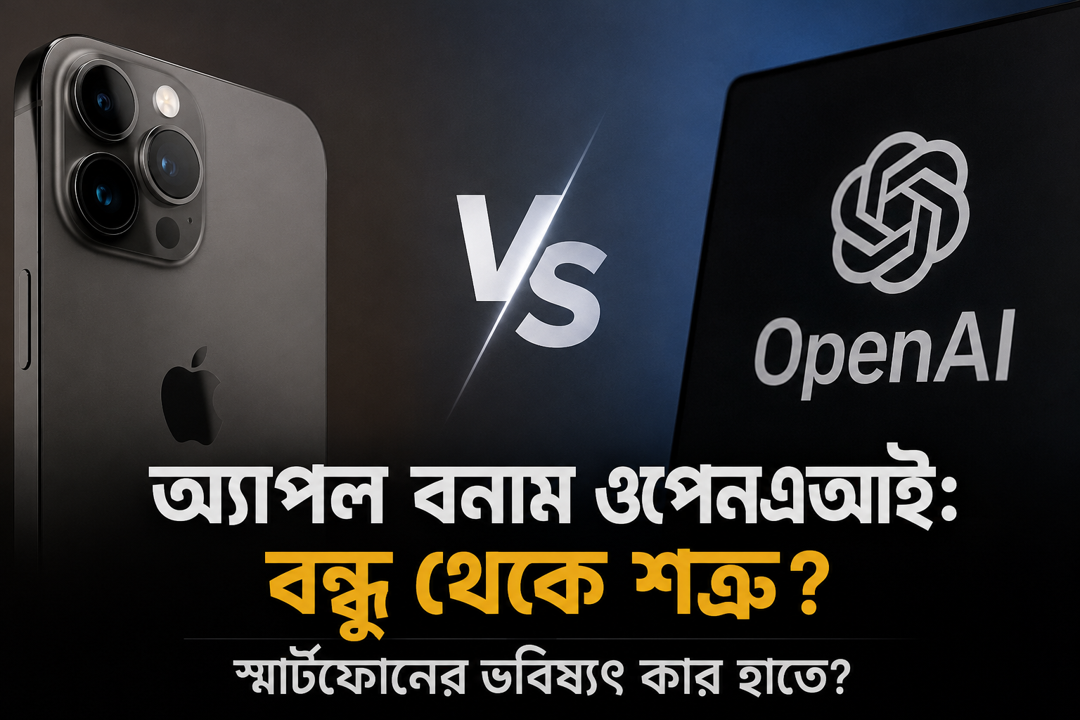 অ্যাপল বনাম ওপেনএআই: বন্ধু থেকে শত্রু? স্মার্টফোনের ভবিষ্যৎ কার হাতে?