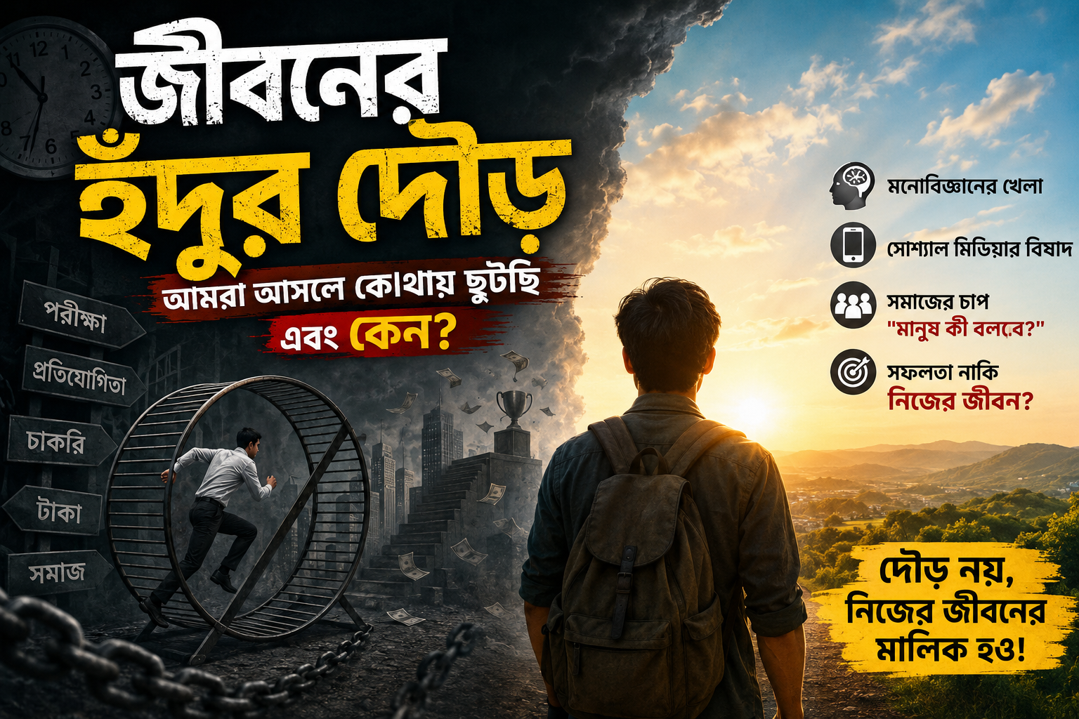 ইঁদুর দৌড়ের ফাঁদ: কেন সফল হয়েও শান্তি পাই না আমরা?