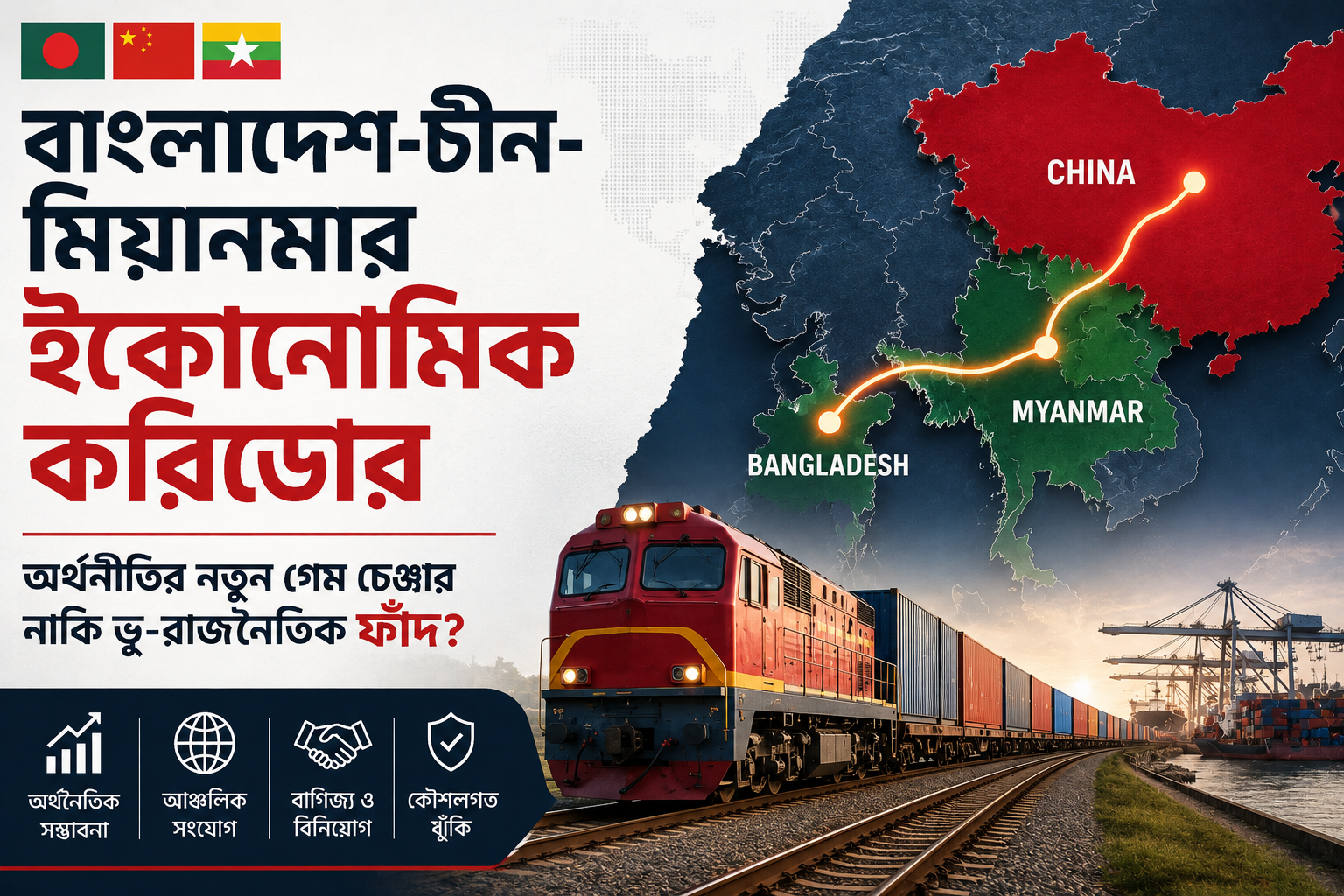 বাংলাদেশ-চীন-মিয়ানমার ইকোনোমিক করিডোর: অর্থনীতির নতুন গেম চেঞ্জার নাকি ভূ-রাজনৈতিক ফাঁদ?