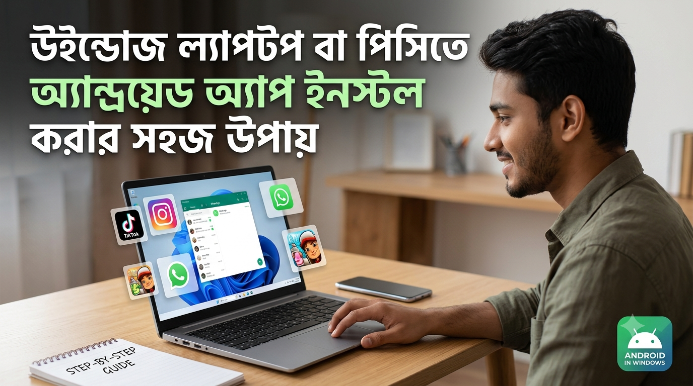 উইন্ডোজ ল্যাপটপ বা পিসিতে অ্যান্ড্রয়েড অ্যাপ ইনস্টল করার সহজ উপায়